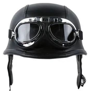 

For Harley ABS Semi-covered DOT Retro Motorcycle Safety Helmet Personalized Mens Womens Motorcycle Protective accessories #719