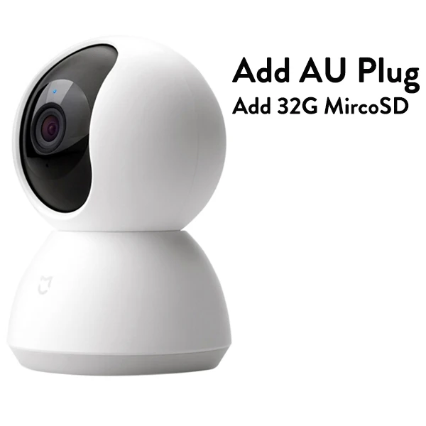 Xiaomi Mijia IP Камера PTZ 1080P панорамная камера HD 360 градусов ночное видение веб-камера IP Cam видеокамера для умного дома - Цвет: AU Plug and 32G SD