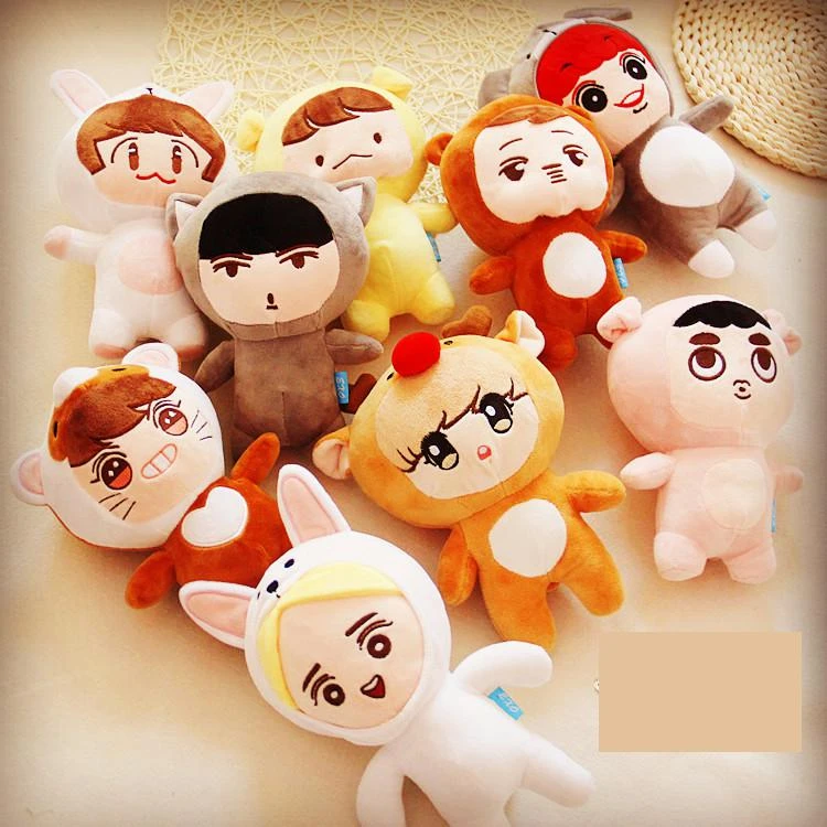 新しいホットかわいい漫画韓国exoぬいぐるみ男の子 女の子ソフトラブリードラぬいぐるみ人形子供誕生日ギフト手作りファンギフトコレクション Toys Boys Dolls Kidsstuffed Doll Aliexpress