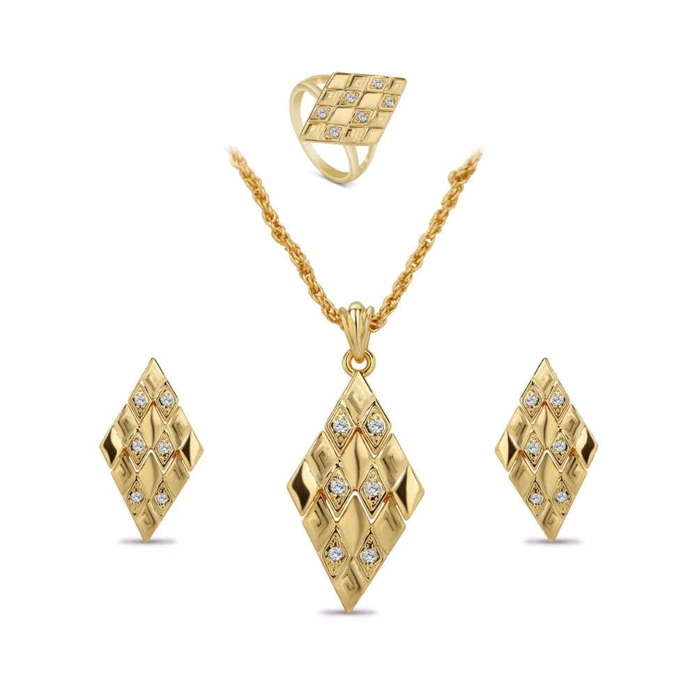

2017 VANFI New Fashion Style Jewelry sets For Necklace&earrings&ring Women Party Gifs Africa Design Best Sellers