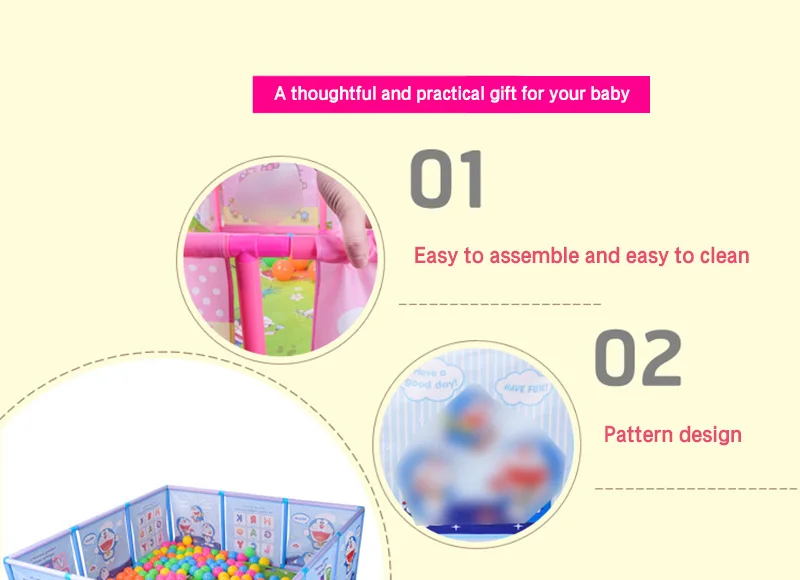 2019Baby Playpen Kids Fence Playpen Plastic Baby Safety Fence Pool Baby Game Fence Baby Crawling Safety Guardrail Step