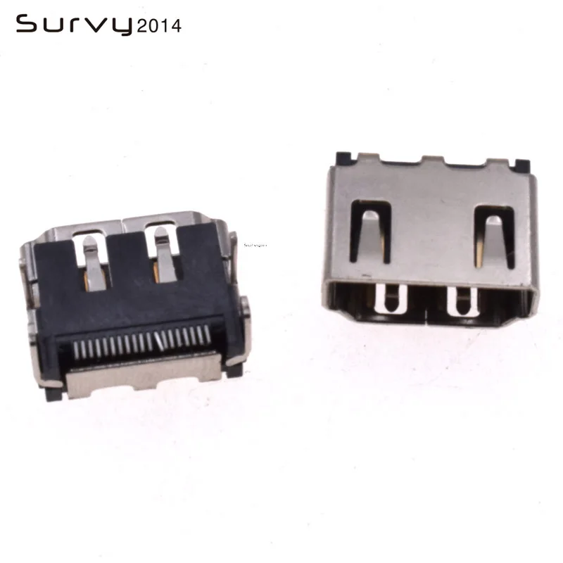 

10PCS HDMI Computer HD Interface PCB Connector Female Jack 19Pin SMT SMD Gold Silver Tone for Mini USB Application