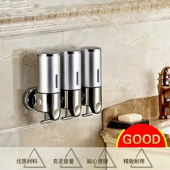 

Soap Dispenser Three-head soap dispenser wall-mounted hotel bathroom machine to wash hand liquid bottle bath box