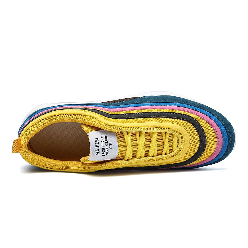 Новые мужские кроссовки для бега легкие Шнурки Кроссовки C воздушными подушками 97 Мужская беговая Обувь Спортивная Обувь Calzado deportivo para hombre