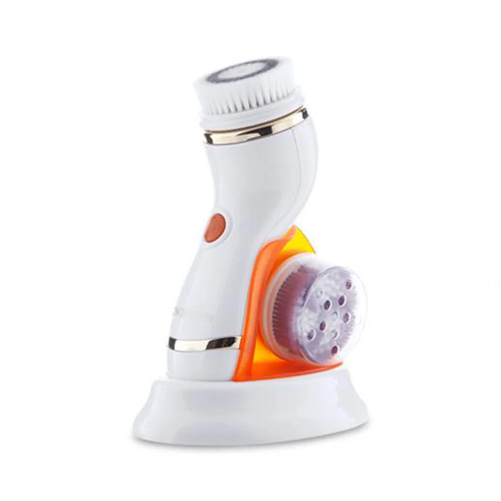 

2 Colors Deep Facial Cleansing Brush Waterproof Sonic Spin Brushes Exfoliating Clean System with Brush Heads