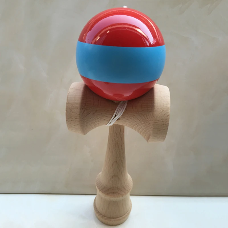 Привлекательный шар Kendama 18 см PU paint умелый шар для жонглирования Игрушки японские традиционные игрушки для снятия стресса деревянные игрушки случайный цвет