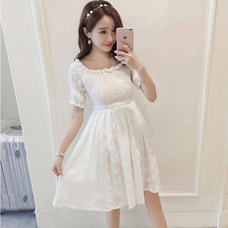 

Maternity Dresses Summer Korean version Printed Maternity Dress Hot Mom Slim Clothes for Pregnant Women Beach Office Pregnancy