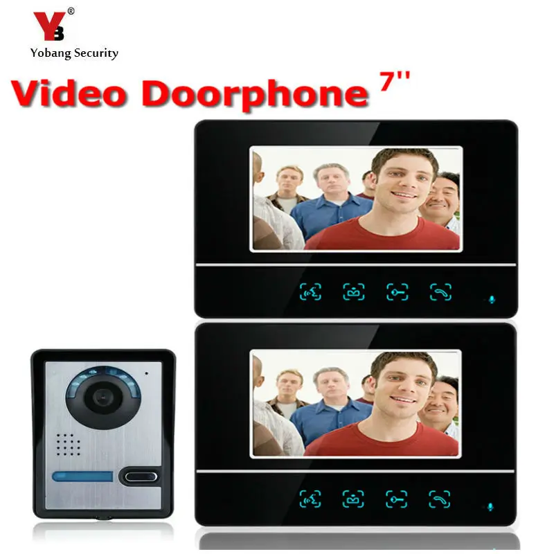 Yobang Security7 inch video door phone door bell system IP64 waterproof IR camera video intercom door bell access control system