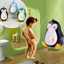 2017 Garçons Bébé Toilettes Pot Formation En Bas Âge Enfants Urinoir Salle De Bains Pee Formateur Pingouin MAR17_25