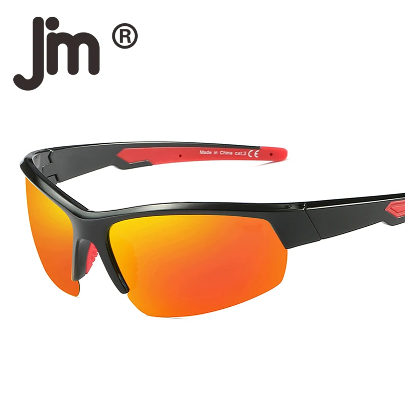 

JM Polarized Biking Outdoor Sport Sunglasses Semi-rimless TR Temple Sports Glasses Baseball Fishing Running Golf Driving