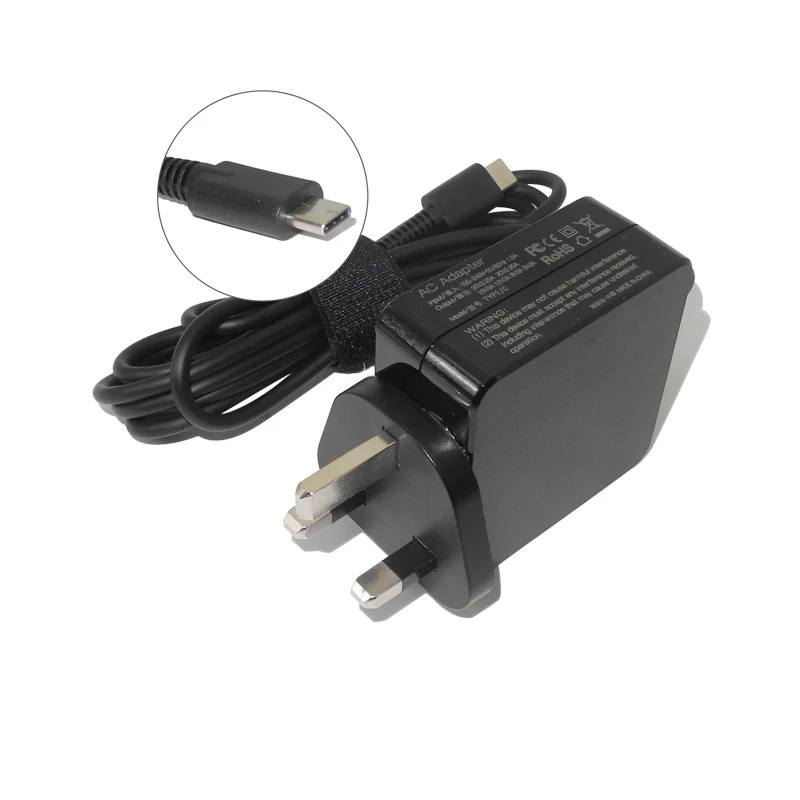 65w usb c type c uk plug adapter charger