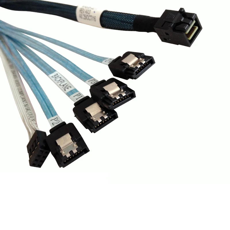 Новый 45 см SFF8643 к 4SATA кабель для вентилятора внутренний HD Mini SAS SFF 8643 to 4x SATA Обратный