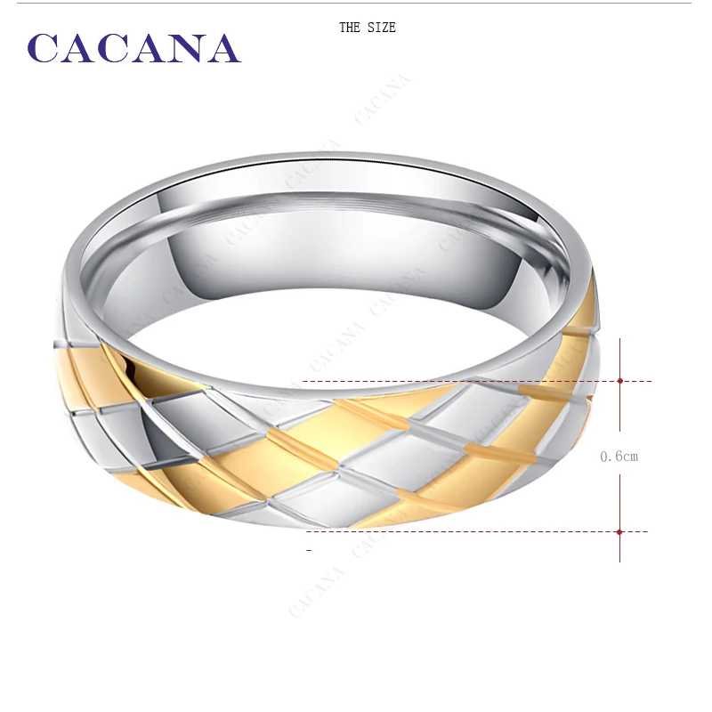 CACANA Stainless Steel Rings For Women Pineapple Exterior Personalized custom Fashion Jewelry Wholesale NO.R74