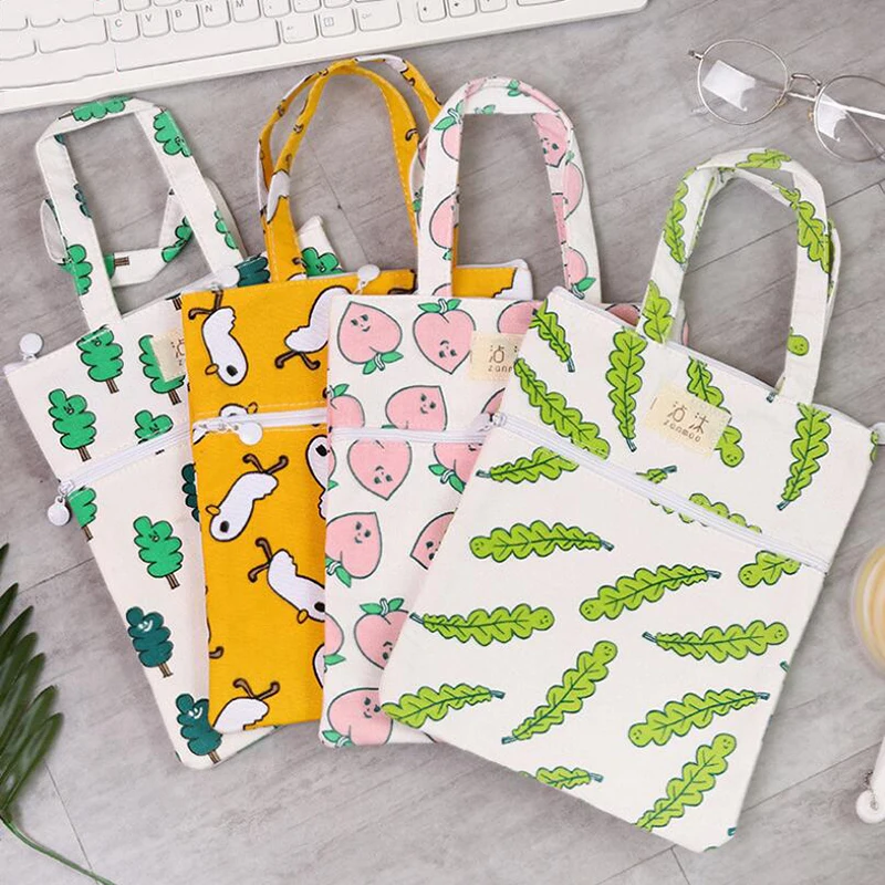 

Kawaii Peach Animal Chicken Document Folder Case Student School Office Stationery Cartoon Business File Organizer Pouch Bag