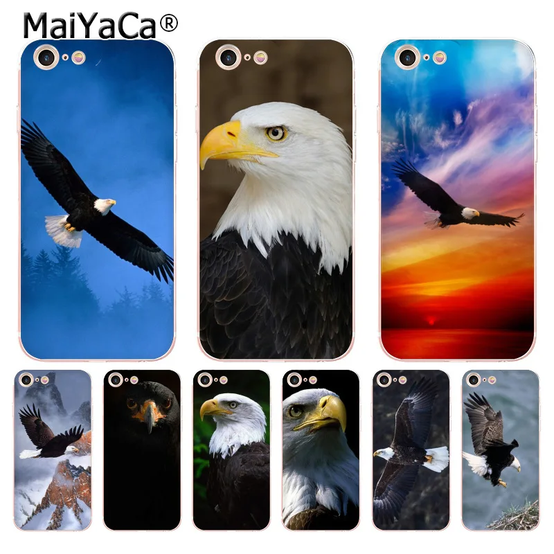 Мягкий чехол для телефона MaiYaCa black eagle fly the sky из ТПУ iPhone 8 7 6 6S Plus X XS MAX XR 5 5S SE 11pro max |