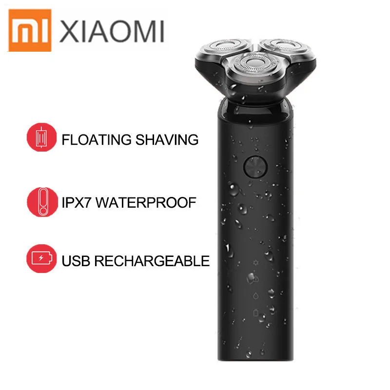 Xiaomi Mijia электробритва для мужчин сухой влажный станок для бритья триммер для бороды USB Перезаряжаемый Двойной Клинок турбо + режим