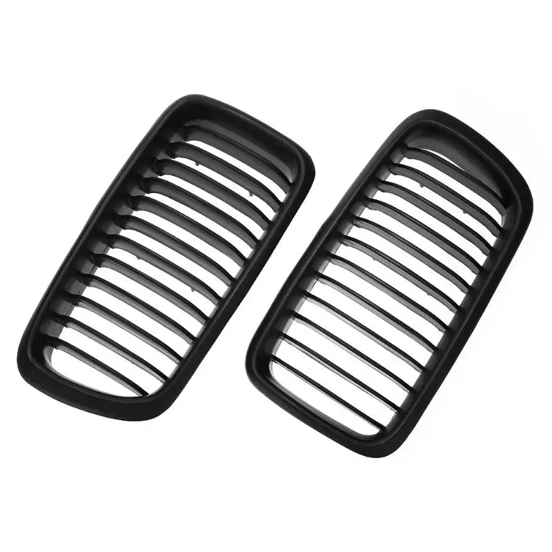 

1 Pair Matte Black Front Kidney Grilles Grill for BMW E38 1998-2001 Car Front Bumper Grille Car Styling Decoration Sticker New