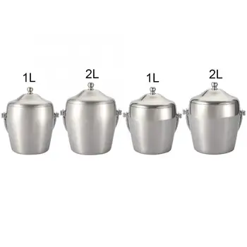 

Self Stirring Mug Stainless Steel Double Wall Ice Bucket Insulation Wine Drinkware with Lid and Handle Ice Bucket