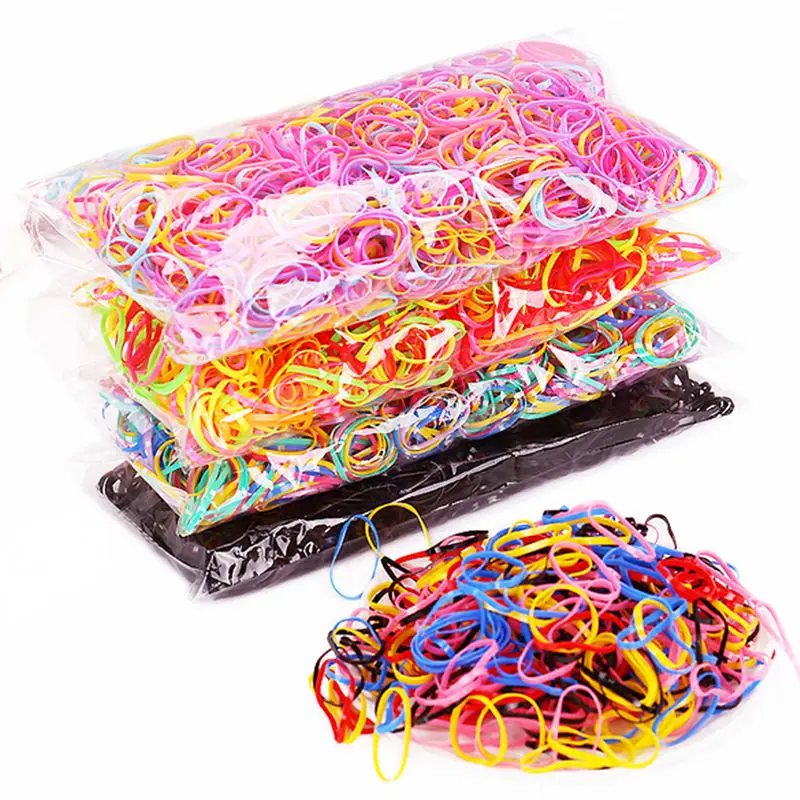 

1000pcs Tup Baby Girls Kids Hair Rubber Band Elastic Tie Ring Accessories for Children Gum Scrunchie Ponytail Holder Headdress