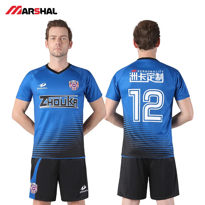 

Heat Sublimation Team football uniform For Men France Soccer Jersey Blue Futbol Camisetas De Futbol Tracksuit Men