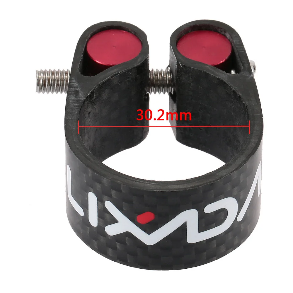 Lixada Carbon Fiber Seat Post Clamp Carbon 30.2mm 34.9mm Seatposts Clamps Bicycle Parts