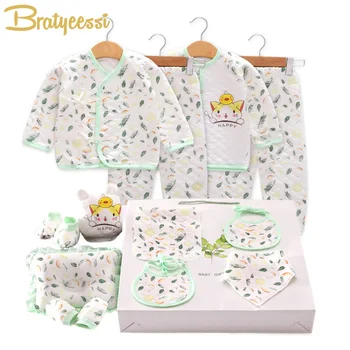 

15 Pcs/Set Cotton Newborn Clothes Winter Spring Print Baby Boy Girl Clothes Set New Born Gift Infant Clothing