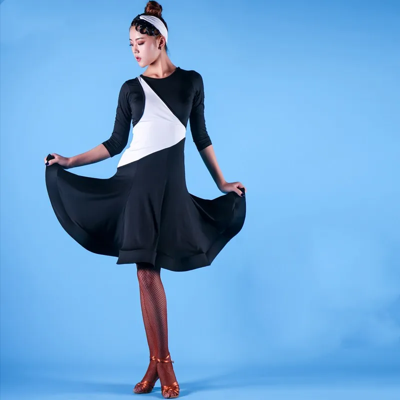 New Arrival Latin Dance Dresses For Ladies Black Leopard White Modal Tango Skirts Comfort Women Flamenco Theatrical Costumes |