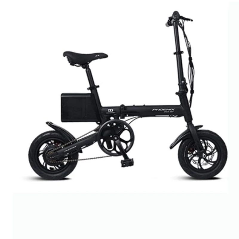 Электрический велосипед для взрослых мужчин и женщин маленький складной автомобиль 36 В литиевая батарея мопед - Цвет: Black