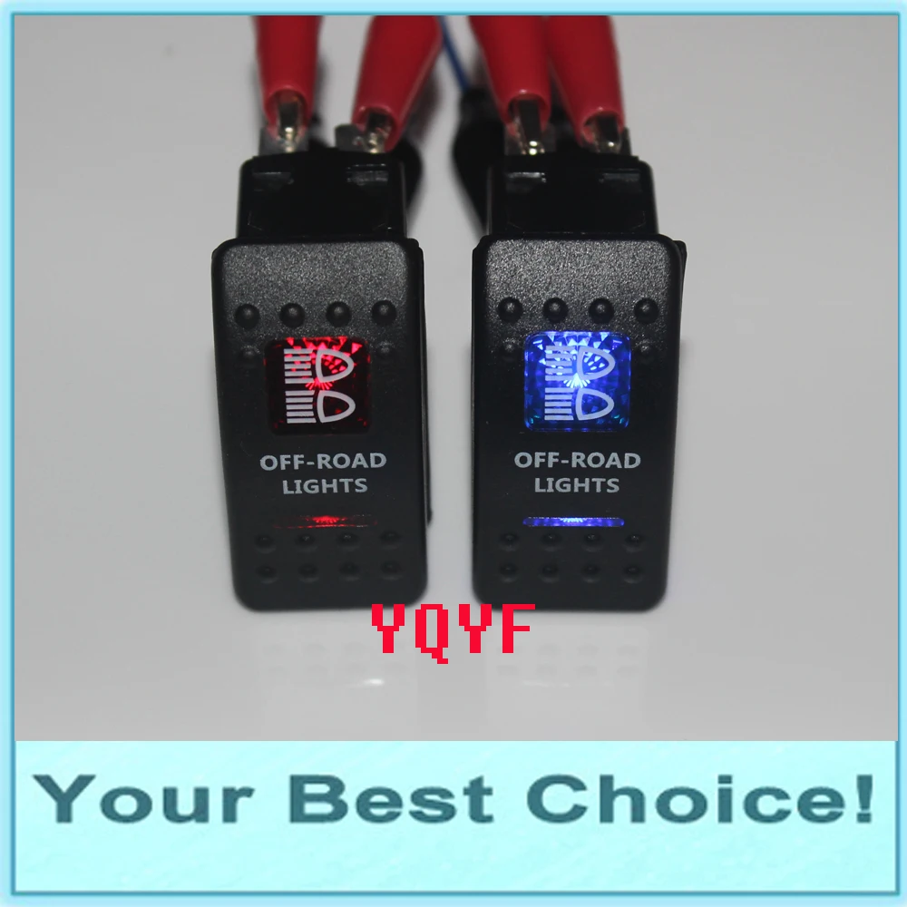 

IP68 Waterproof 24V/10A,12V/20A Car/Auto/Marine/Boat Push Button Rocker Toggle Switch OFF-ROAD LIGHT