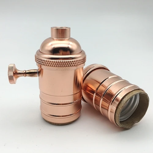 Free shipping Solid Brass Light Socket 6 Finishes Vintage Industrial