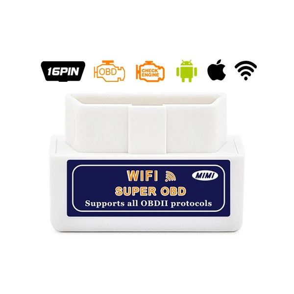 ELM327 V1.5 wifi OBD II автоматический сканер elm 327 wifi v1.5 OBDII OBD2 считыватель кодов для Android PC iPhone iPad автомобильный диагностический инструмент - Цвет: ELM327 WIFI