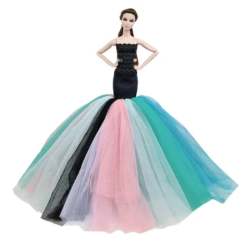 

NK Newest Princess Doll Wedding Dress Fashion Clothing Handmake Gown For Barbie Hot Dolls Accessories Gift 03G 7X