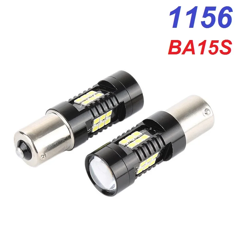 

LED 1156 BA15S Turning Fog Brake Reversing Back-up Light Bulb 21pcs 3030 SMD White Yellow Amber Red Daytime RDL 6000K 360 Degree