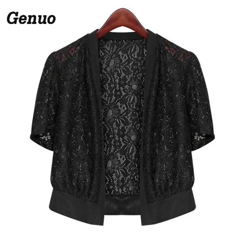 Lace Women Top Summer 2018 Fashion Casual Office Beach Wrap Coat Hollow Out Short-sleeve Short Small Shawl Cardigan Shirt Lace Women Top Summer 2018 Fashion Casual Office Beach Wrap Coat Hollow Out Short-sleeve Short Small Shawl Cardigan Shirt