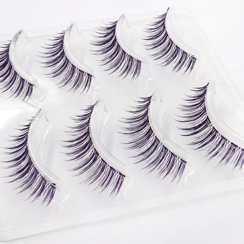 4 pairs natural false eyelashes fake lashes long makeup 3d mink lashes eyelash extension 100 mink 5