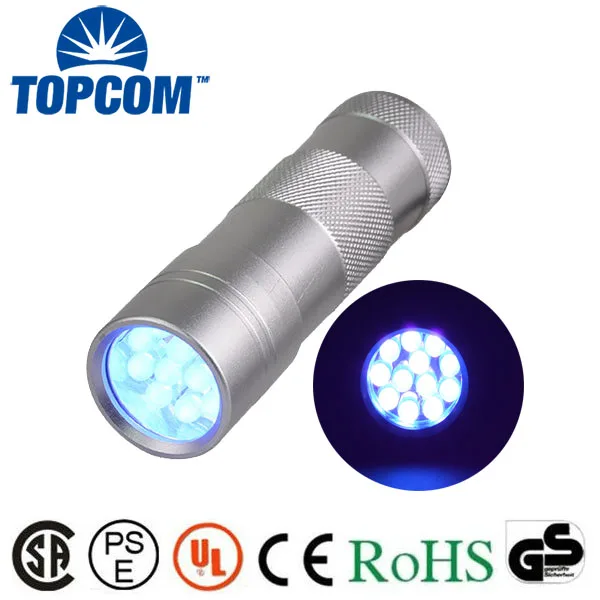 

TopCom 12 LED uv Light Money Detector uv Flashlight 390nm Black Light LED Torch