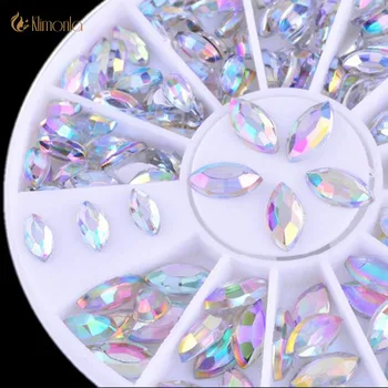 

3D Boat Stone Nail Art Decorations Rhinestone For Nail Colorful High Quality Nail Sequins In Wheel DIY Manicure Art Accessories