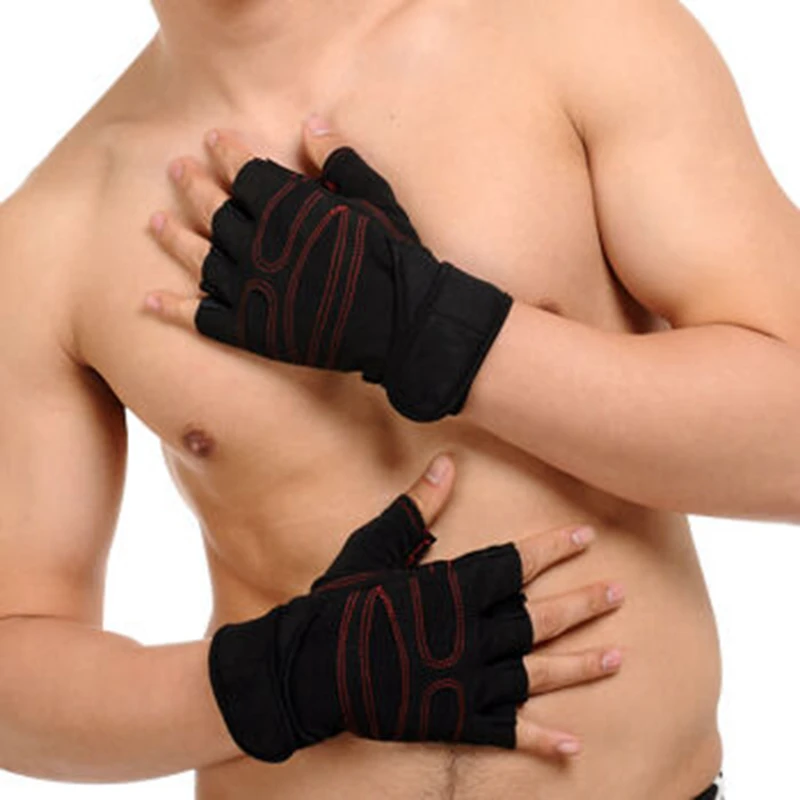 M-XL Gym Gloves Heavyweight Sports Exercise Weight Lifting Gloves Body Building Training Sport Fitness Gloves (2)