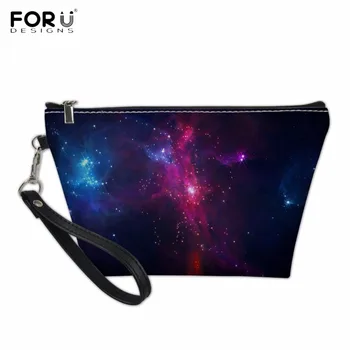 

FORUDESIGNS Fashion Brand Woman Cosmetic Cases Colorful Galaxy/Space/Nebula Printing Makeup Bags for Woman Organizer Makeup Bag