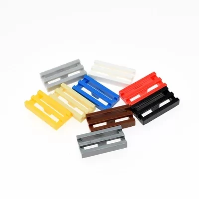 

Moc 1X2 Modified Grille 2412 Parallel Lines DIY Light Bricks Block Compatible with Monta Particles