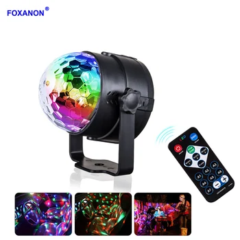 

Foxanon 5V USB Car Crystal Magic Rotating Ball Disco Stage Light With Sucker 16Key Remote Control KTV DJ Xmas Party Car Lighting