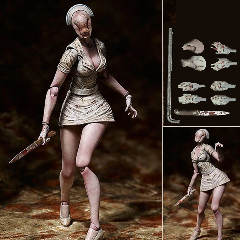 Figma Сайлент Хилл SP055 Пирамида вещь фигура пузырьковая голова медсестры Sp-061 ПВХ фигурка Коллекционная модель игрушки 15 см