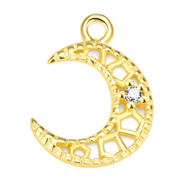Стерлингового серебра 925 аксессуары ручной работы DIY серьги ожерелье браслет кулон инкрустированный драгоценный камень для изготовления ювелирных украшений - Цвет: Style 3 Gold