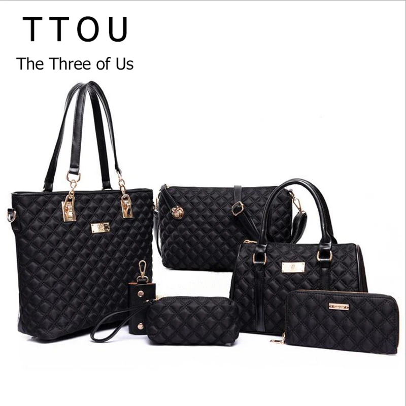 Fashion Diamond Lattice Women Brands Oxford Women Shoulder Bags Ladies Tote font b Handbag b font