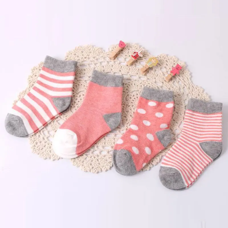 baby socks set spring/autumn newborn infant toddler floor No bone for 0-3y 4 Pairs S2