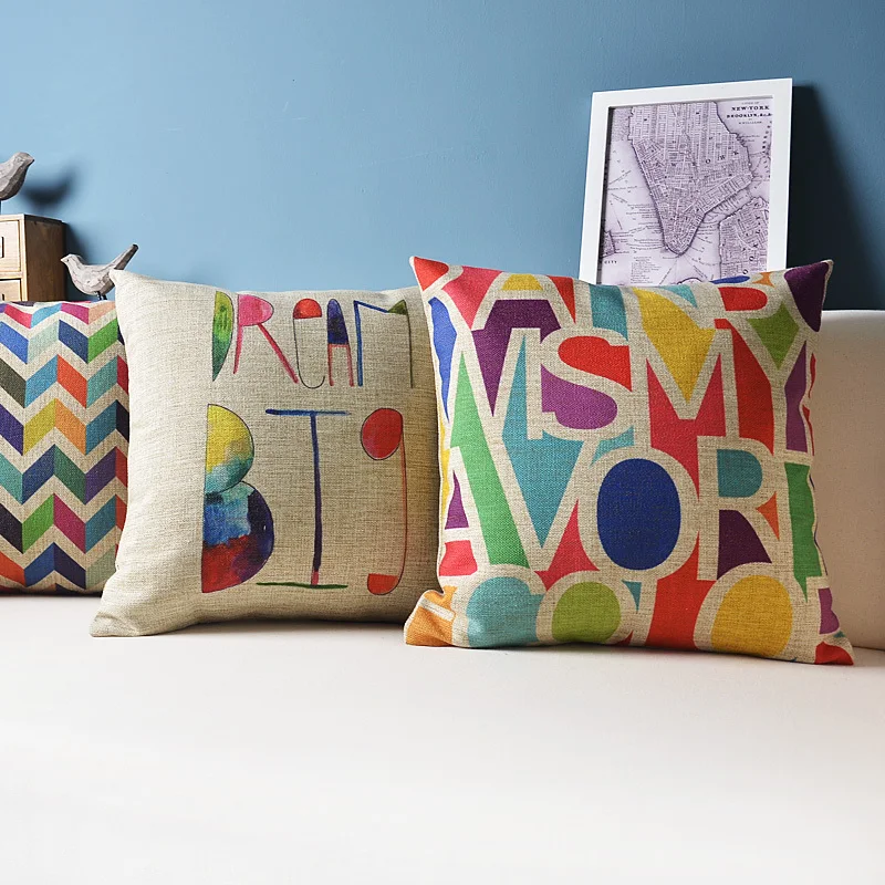 Geometric Cushion Decorative Pillows Colorful Cushions Home Decor New Sofa Decorative Cushion Throw Pillows Chair Home Pillow Decoration Fundas Cojines Vintage