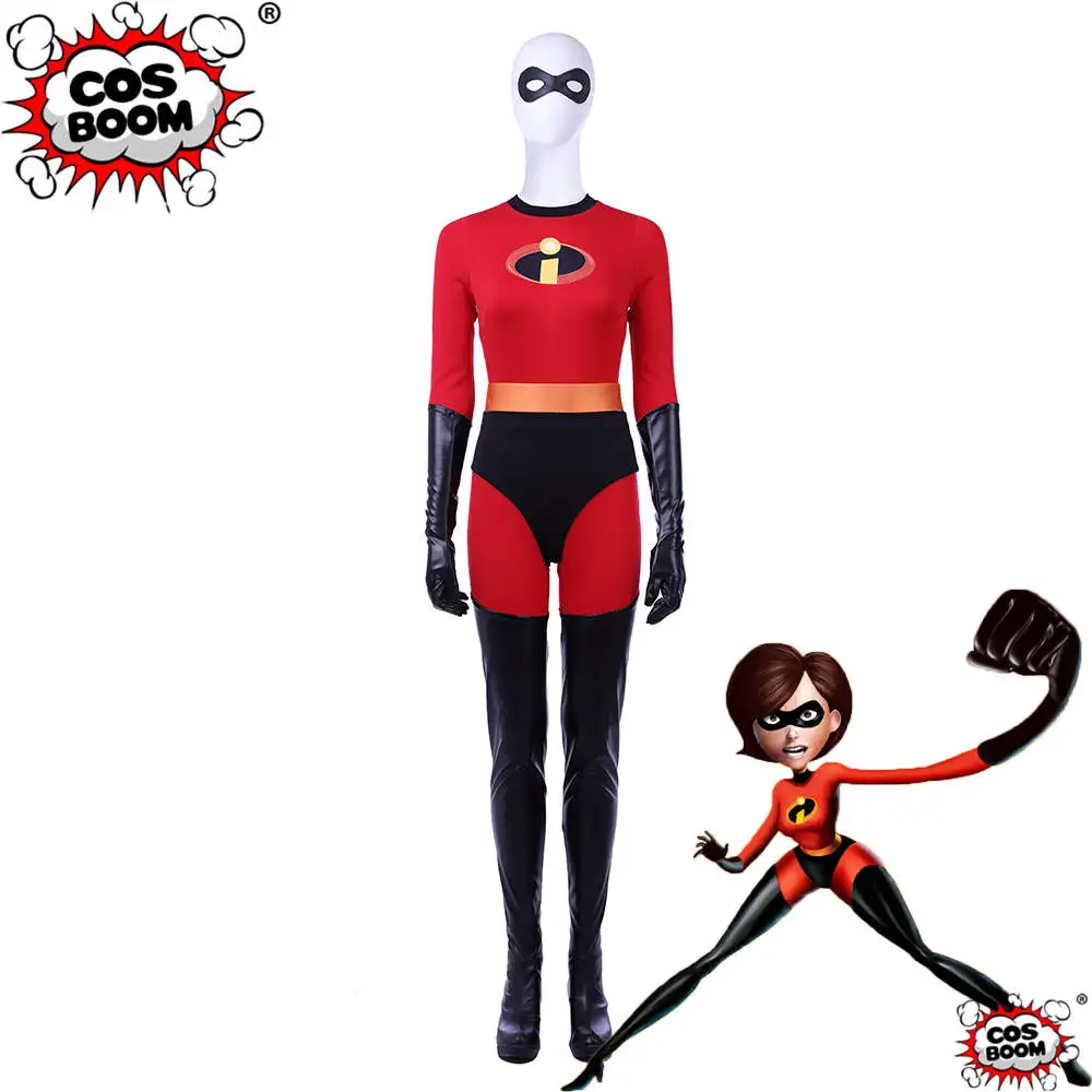 COSBOOM Incredibles 2 Elastigirl новый костюм косплей для взрослых женщин Хэллоуин Карнавал