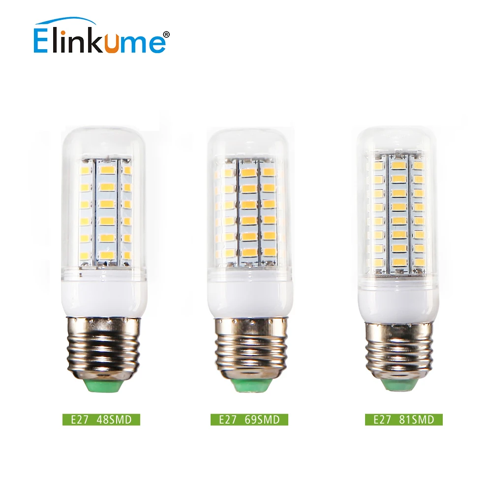 Elinkume LED Corn Bulb E14 E27 Spotlight 48 69 81 leds 5730SMD Light 220v 230v Bombillas Lampada Ampoule | Освещение