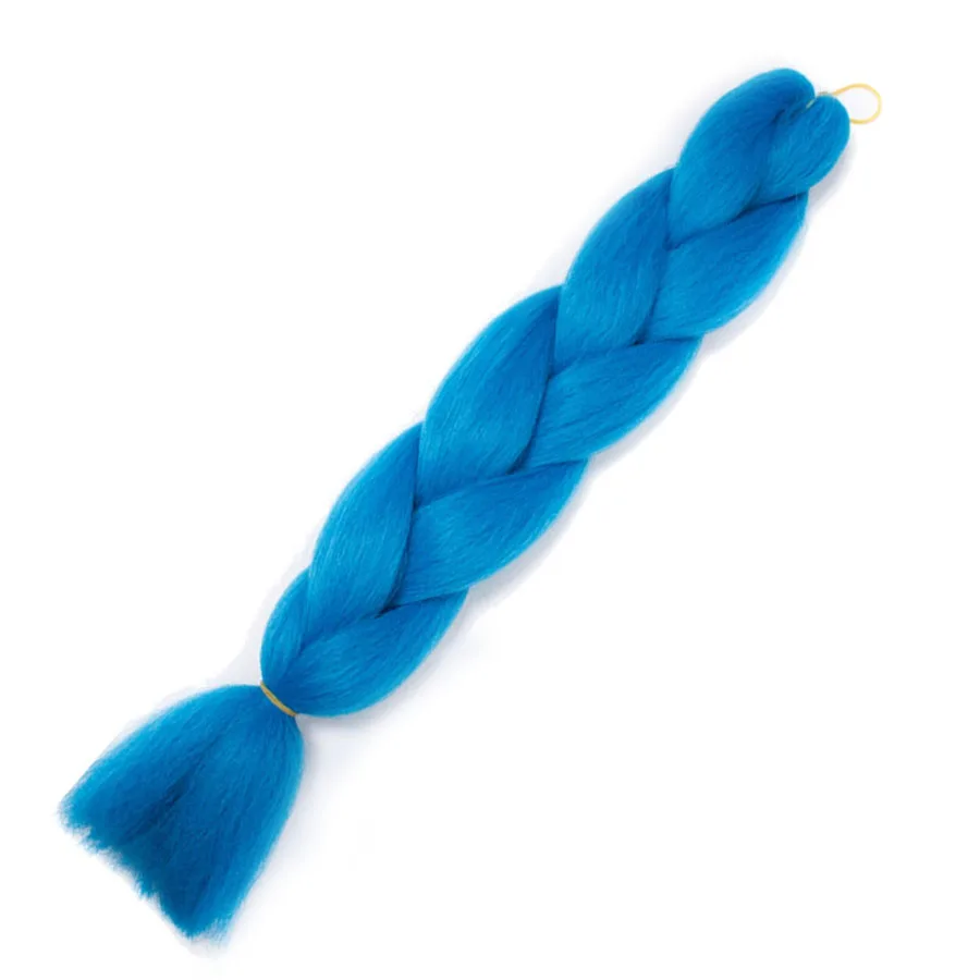 VERVES синтетические плетеные волосы для наращивания, 1 шт., 24 дюйма, 100 г/шт., высокотемпературное волокно, вязанное крючком, огромные косички, цвет пруэ - Цвет: M#Синий