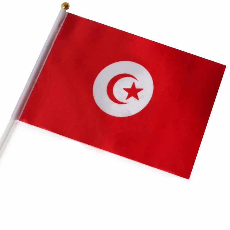 Африканские флаги Алжир Габон Гвинея-Биссау Суданские Tunisia египетские флаги 14*21 см полиэфирные пластиковые шесты
